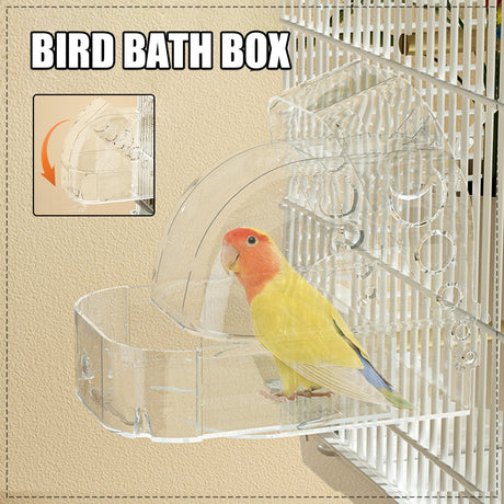 Parrot Bathers Large Bathroom Birdcage Supplies Multi-purpose Bath Room Sleeping Nest Feeding Box Tiger Skin Bird Bathtub