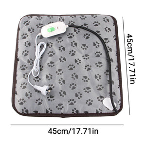 Electric Pet Heating Pad Waterproof Cover Dogs Cats Bed Blanket