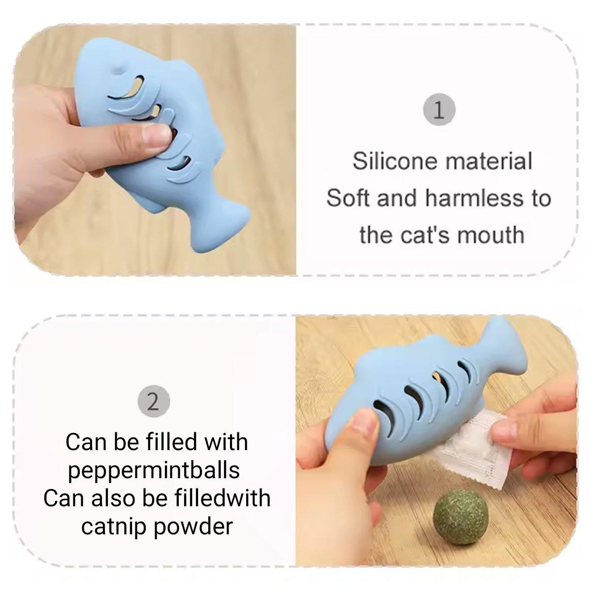 Pet Toy Cat Mint Toy Interactive Fish Leakage Toy Self-relief Feeding Artifact