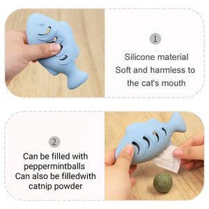 Pet Toy Cat Mint Toy Interactive Fish Leakage Toy Self-relief Feeding Artifact