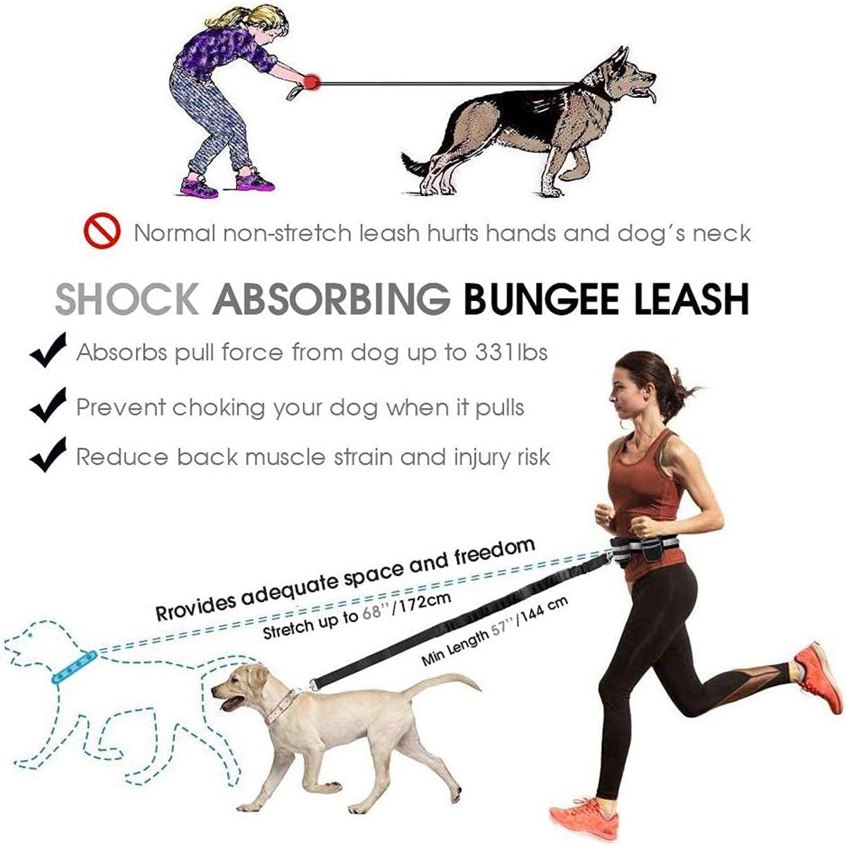 Pet Running Sports Traction Suit Belt Waist Pack Multi-color Reflective Traction Rope Collar Plus Belt