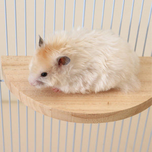 Natural Wooden Pet Platform Set – 5 Styles for Hamster Cage Customization