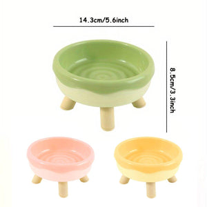 Cat Bowl Donut Cat Food Basin Anti-knock Drinking Bowl