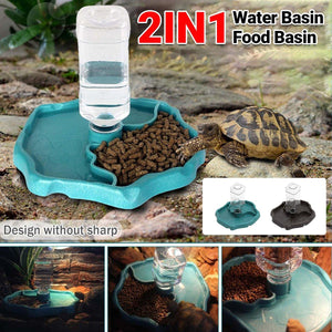 2-in-1 Reptile Feeder & Water Bowl – Dual-Purpose for Small Pets