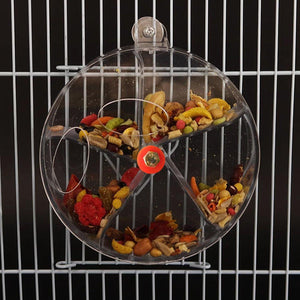 Interactive Parrot Foraging Wheel Toy