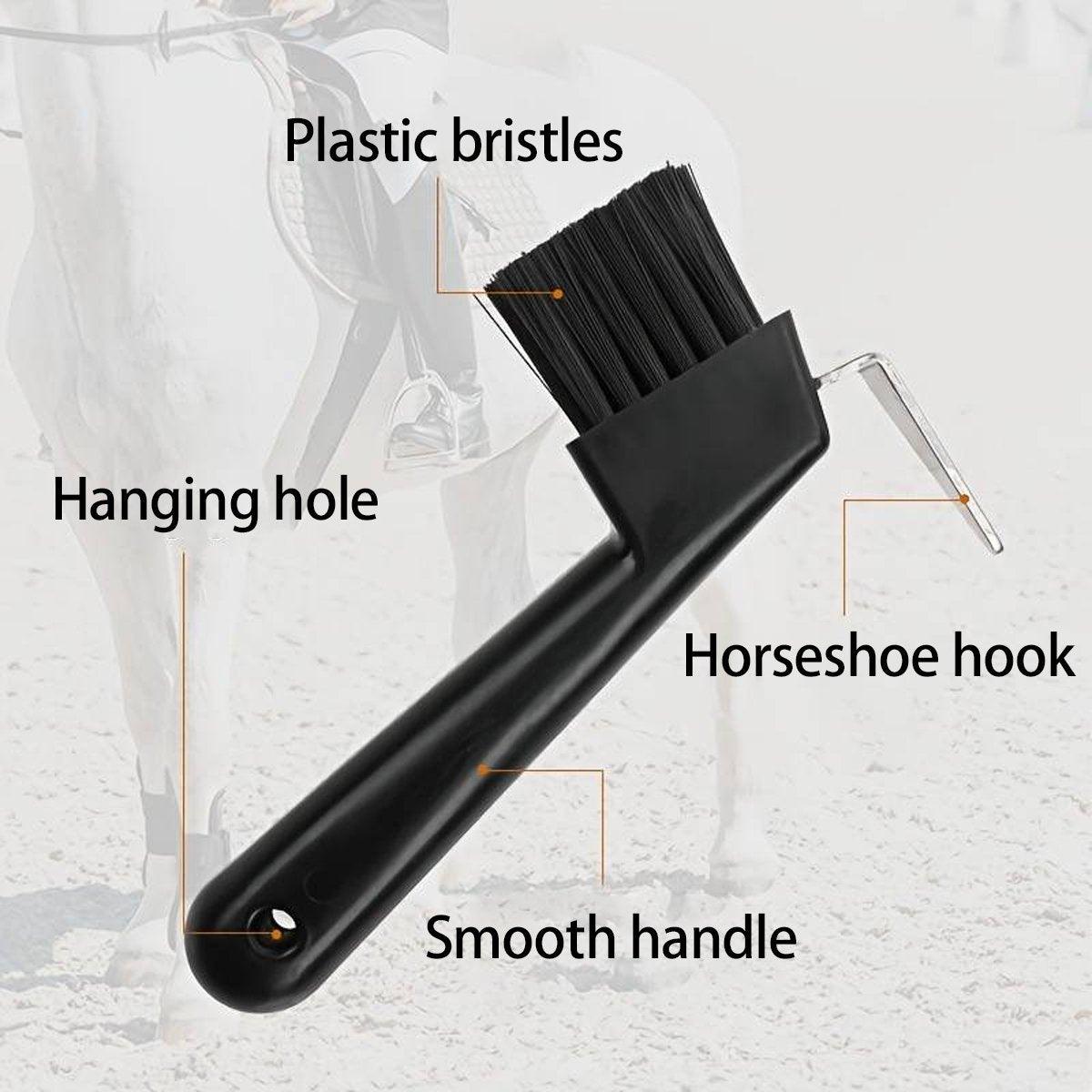 Horseshoe Cleaning Hook Brush Equestrian Horse Hoof Care