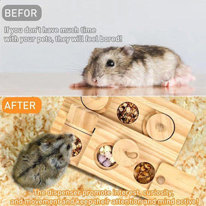 Hamster Feeder Snack Tray Pet Supplies Hidden Foraging Toy for Small Pets