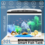 Advanced Smart Fish Tank with Self-Cleaning & LED Lights