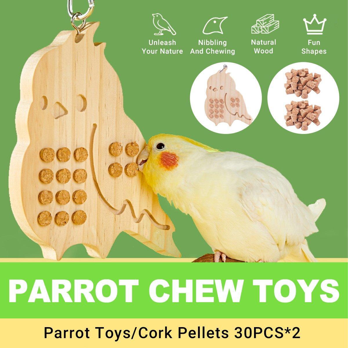 Parrot Toy Nibbling Relief Anti-Depression Puzzle Supplies for Bird Chewing Fun