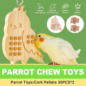 Parrot Toy Nibbling Relief Anti-Depression Puzzle Supplies for Bird Chewing Fun