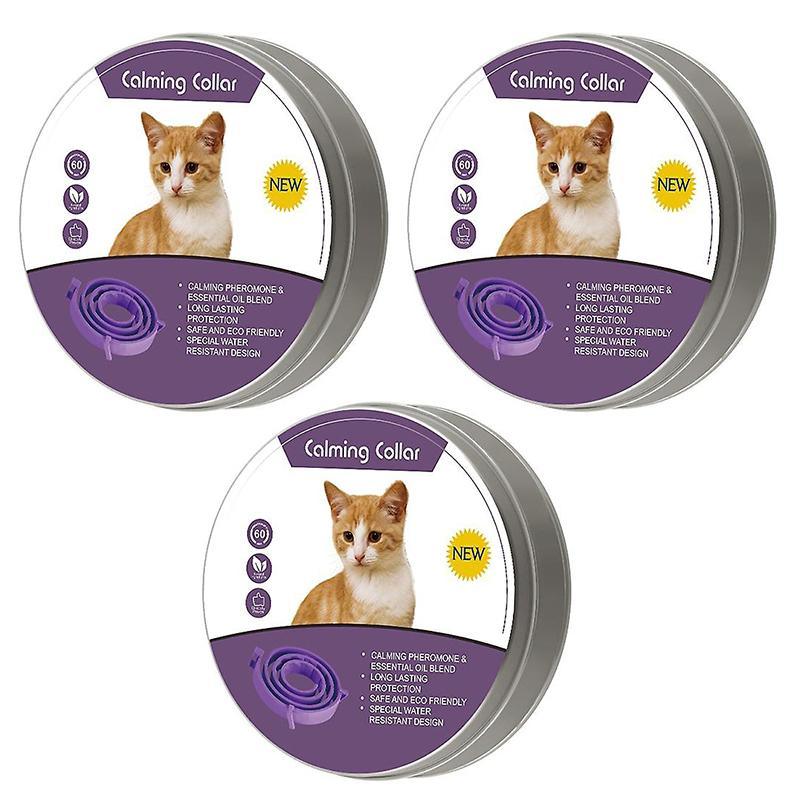 3/6PCS Pet Calming Collar Adjustable Anti-anxiety for Cats Dogs Stress Reduction