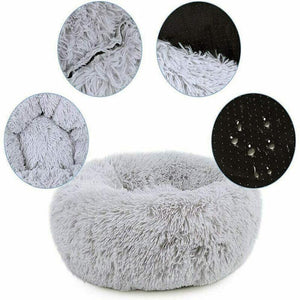 Dog Cat Pet Calming Bed Washable Warm Soft Plush Round