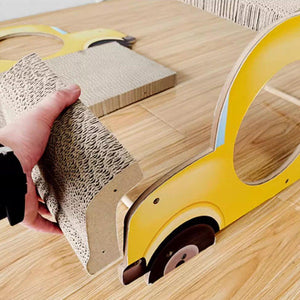 Interactive Car-Shaped Cat Scratching Board for Active Cats