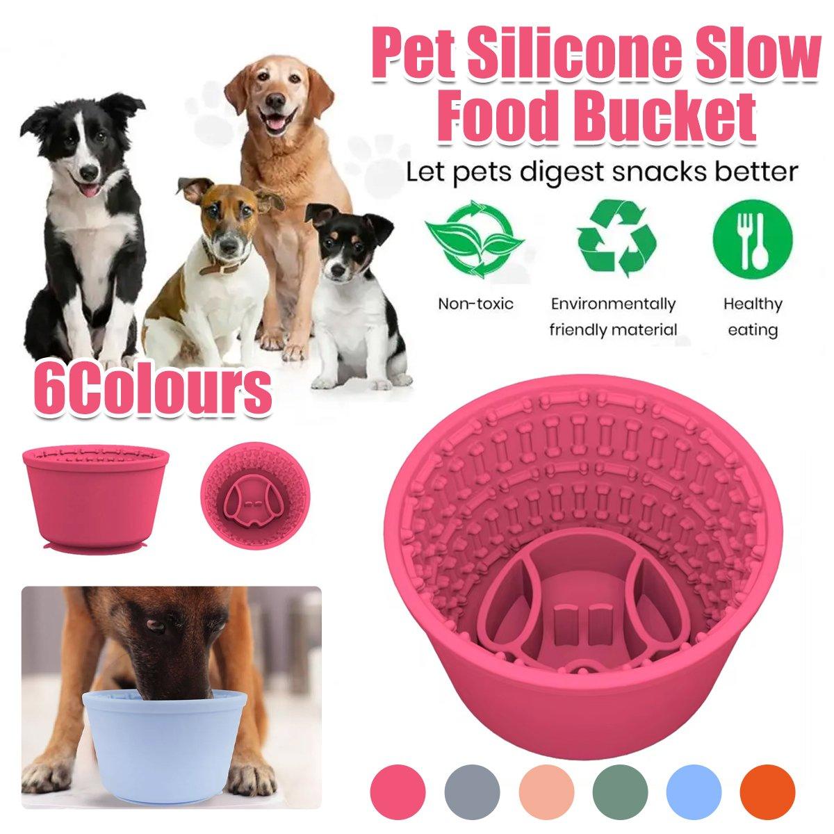 Silicone Pet Slow Feeder Bowl Anti-Choking & Durable Design for Dogs