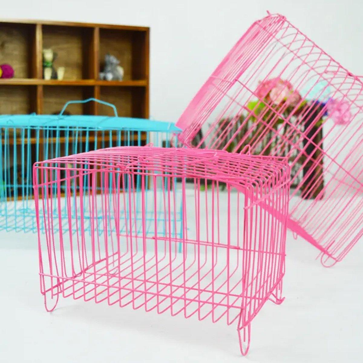 Wire Frame Small Pet Transport Cages Set Durable and Foldable 10 Pack