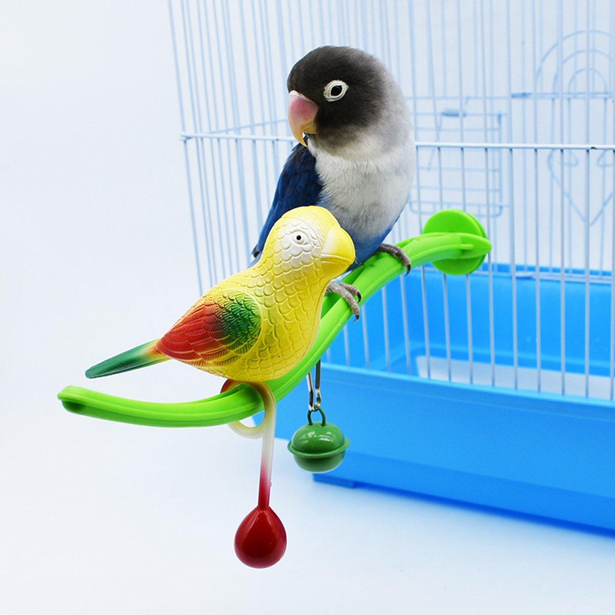 Colorful Plastic Bird Perch Toy Bird Cage Stand