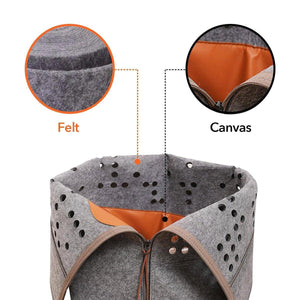 Foldable Felt Pet Nest Comfortable All-Season Bed for Cats & Small Dogs