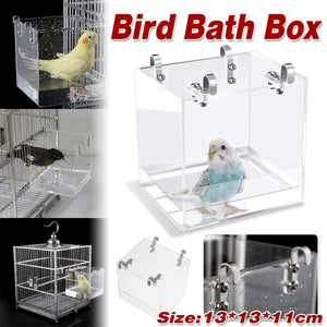 Acrylic Bird Bath Tub Durable Compact & Easy-to-Clean Design