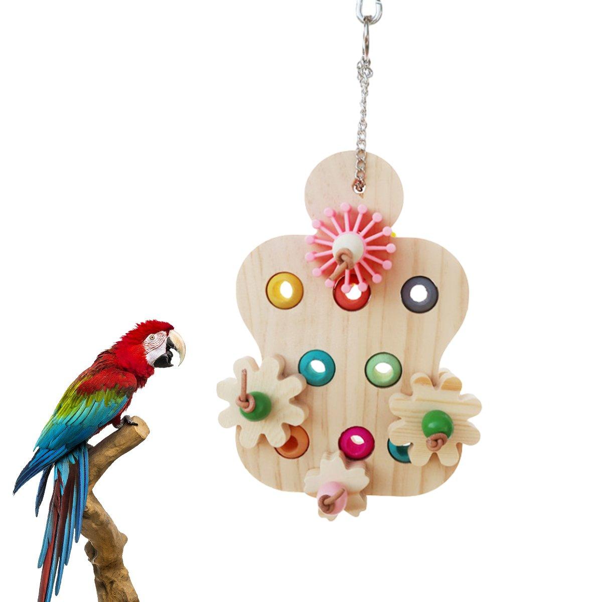 Parrot Supplies Bird Toys Wooden Educational Interactive Toys