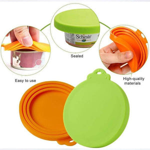 Silicone Pet Food Can Lid - Reusable Dog/Cat Tin Storage Cap