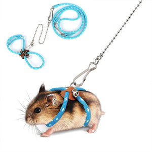 Adjustable Hamster Harness Set – Secure & Comfortable Pet Walking Gear