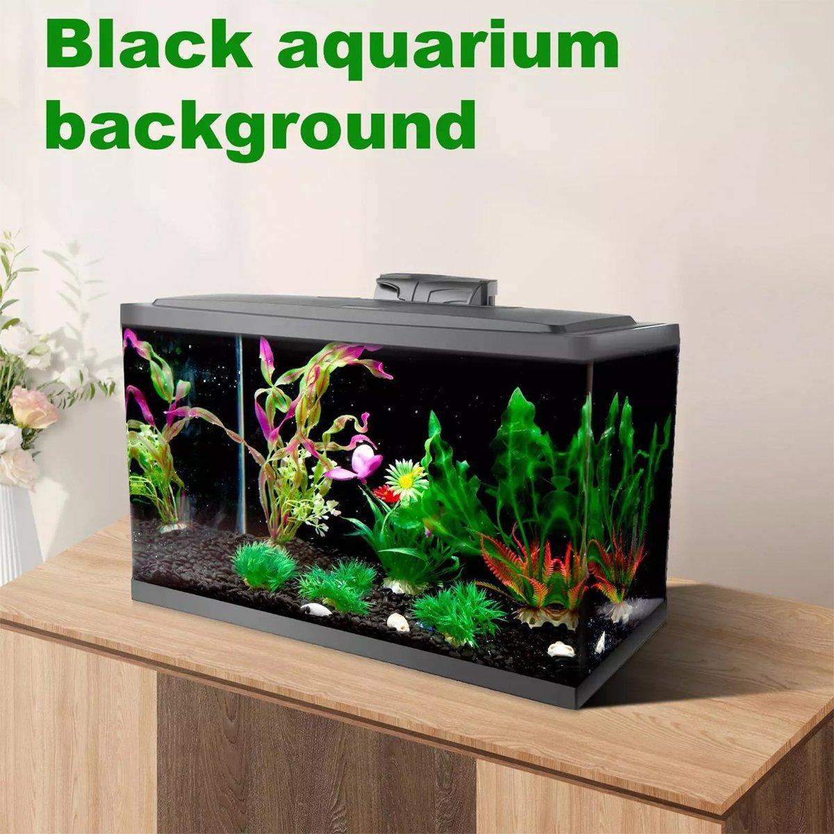 10PCS Black Aquarium Background Sticker Waterproof Fish Tank Film