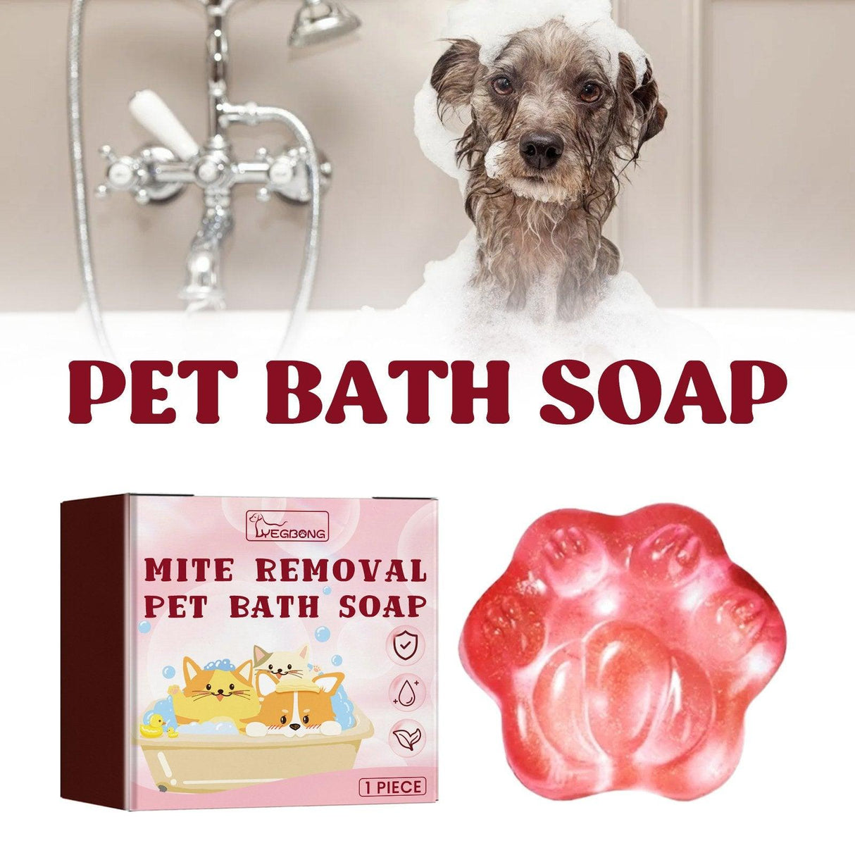 Pet Soap Relieve Skin Itching For Dogs And Cats Soft Hair Care