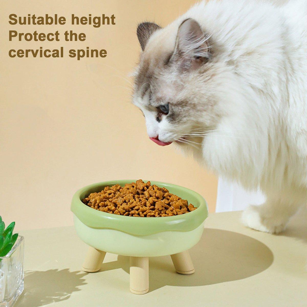 Cat Bowl Donut Cat Food Basin Anti-knock Drinking Bowl