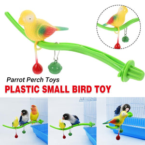 Colorful Plastic Bird Perch Toy Bird Cage Stand