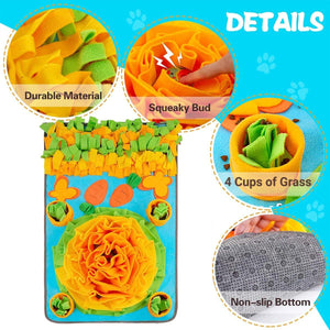 Interactive Pet Sniff Mat Dog Slow Feeder Toy Anti Choke Training Food Bowl Mat