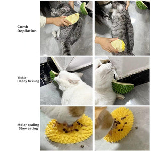 Durian Shape Cat Grooming Comb Tickling & Scratching Tool for Cats & Dogs