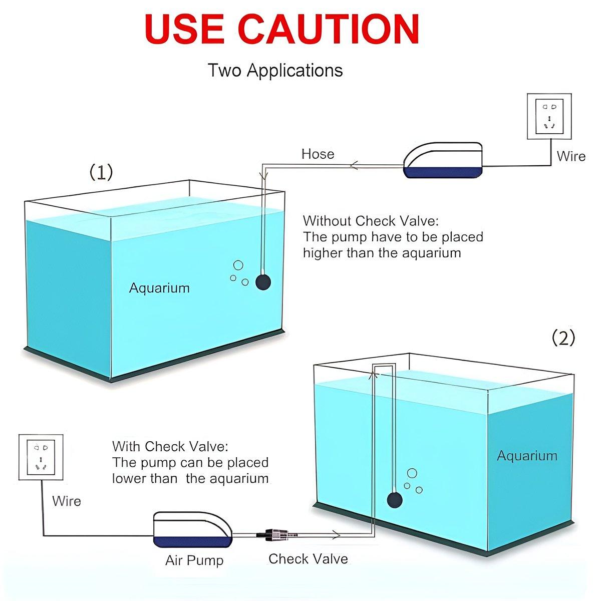 Aquarium Oxygen Pump Quiet Adjustable Bubbler for Fish Tank