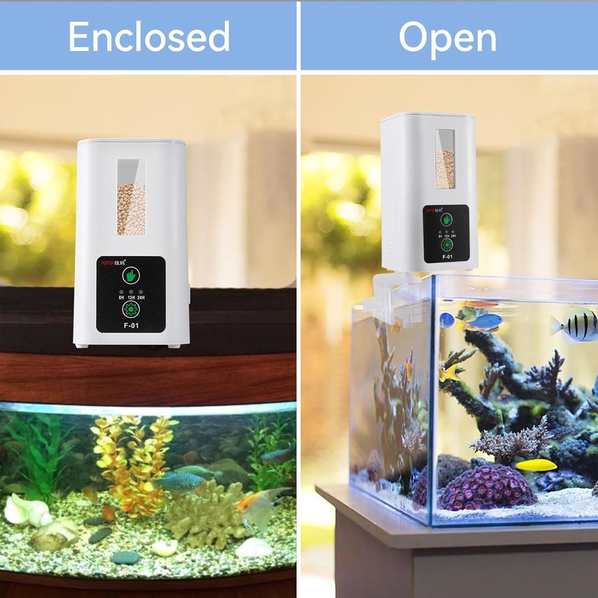 Automatic Fish Feeder Intelligent Timing Aquarium Large Capacity Food Dispenser