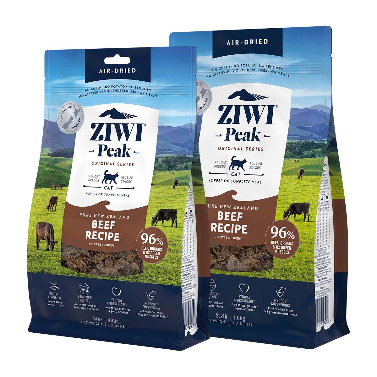 ZIWI Peak Air Dried Cat Food Beef 400g/1kg Dry Cat Food