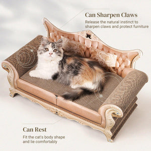 Luxury Cat Scratching Sofa Corrugated Cardboard Claw Sharpener & Cat Lounge