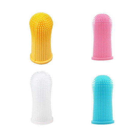 Dog Cat Super Soft Pet Finger Toothbrush Teeth Silicone Brush Care Cleaning