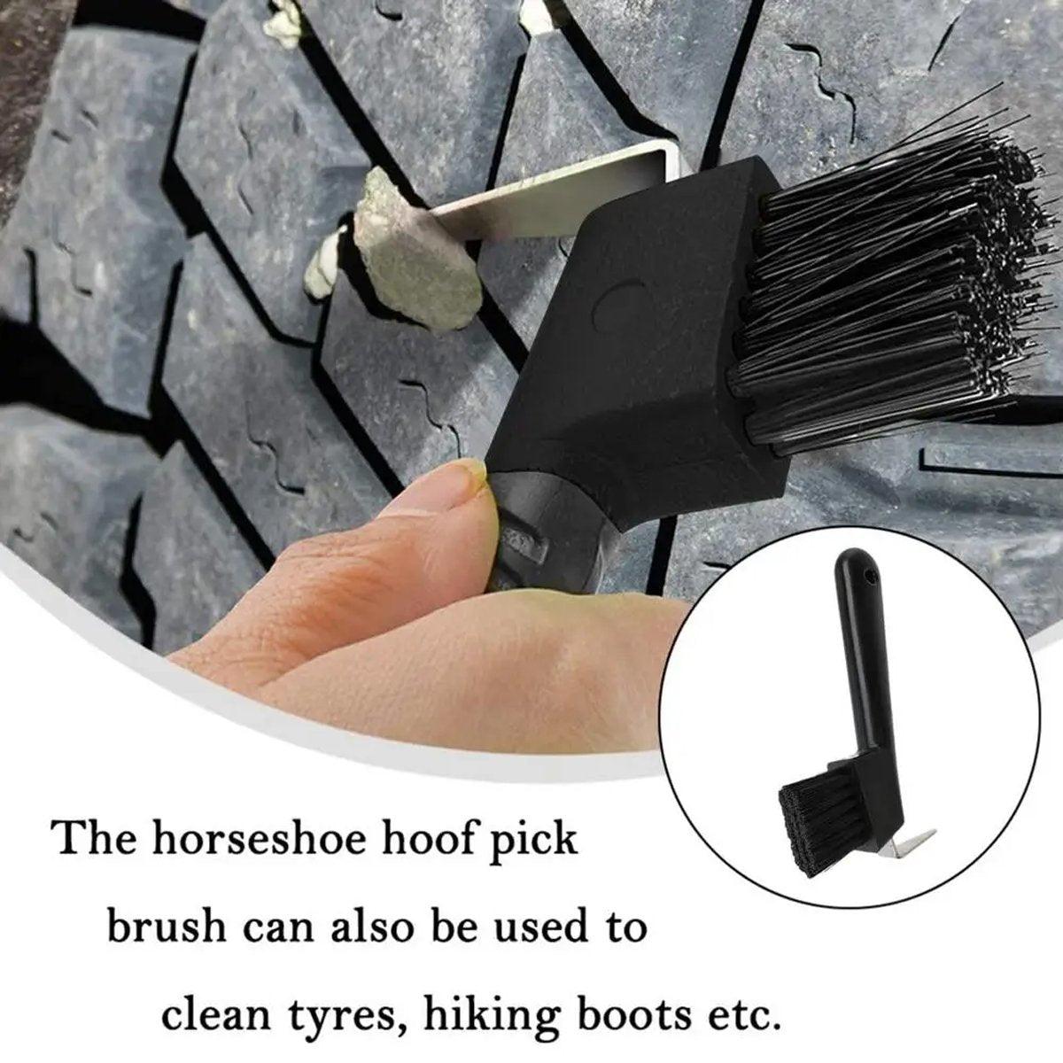 Horseshoe Cleaning Hook Brush Equestrian Horse Hoof Care