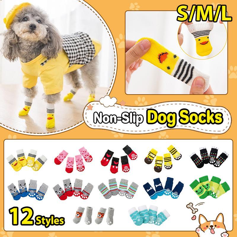 Dog Socks Non-Slip Grip Slip Anti-Skid S M L - Puppy Cat Pet Shoes Slippers