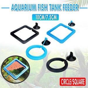 Adjustable fish food feeding ring for clean and organized feeding