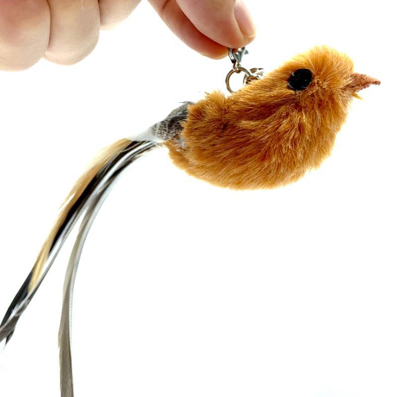 Interactive Bird Teaser Cat Toy - Wand Stick with Suction Cup for Playtime