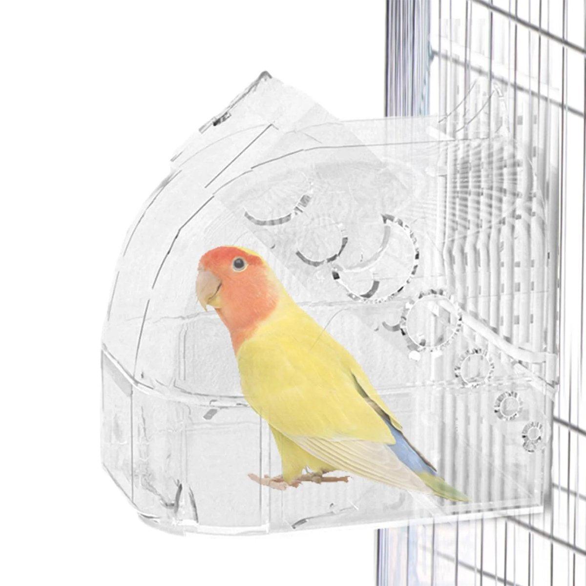 Parrot Bathers Large Bathroom Birdcage Supplies Multi-purpose Bath Room Sleeping Nest Feeding Box Tiger Skin Bird Bathtub