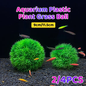 Aquarium Fish Tank Landscaping Decoration Plastic Simulation Water Grass Flower Ball