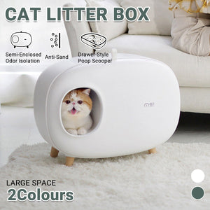 Cat Litter Box Semi-closed Cat Supplies Cat Toilet Drawer Large Cat Litter Box