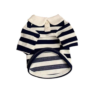 Striped Crew Neck Dog T-Shirt Fashionable Pet Outfit in Multiple Sizes