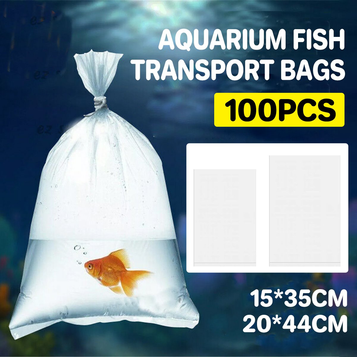 100PCS Aquarium Fish Breathing Bags Breather Bags Transport Long Life Plastic