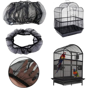 Shell Skirt Mesh Cover Pet Bird Cage Guard Nylon Net Seed Catcher