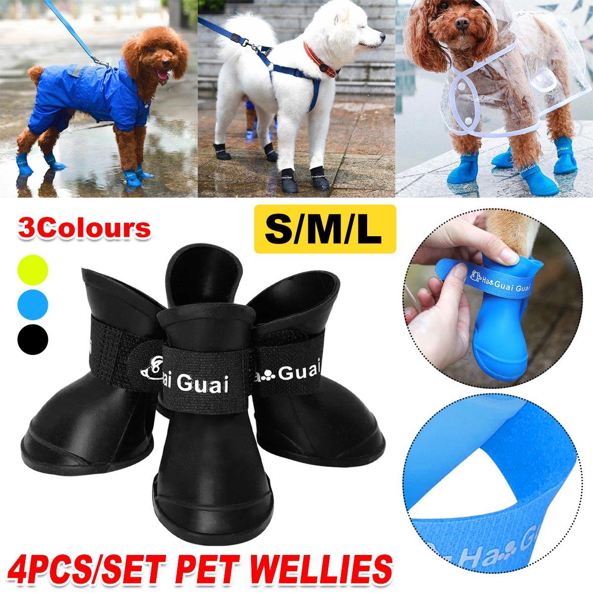 Cartoon Boots Pet Rain Boots Waterproof Non-slip Wear-resistant Dog Shoes