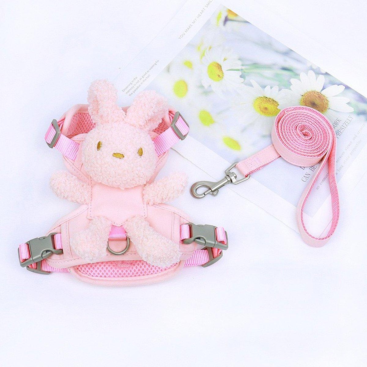 Cute Bunny Design Pet Harness with Leash Reflective & Adjustable S/M/L