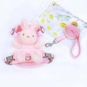 Cute Bunny Design Pet Harness with Leash Reflective & Adjustable S/M/L