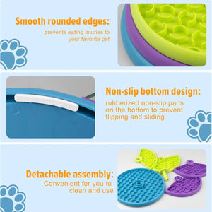 Interactive Slow Feeder Dog Bowl Rotating Design for Healthy Eating